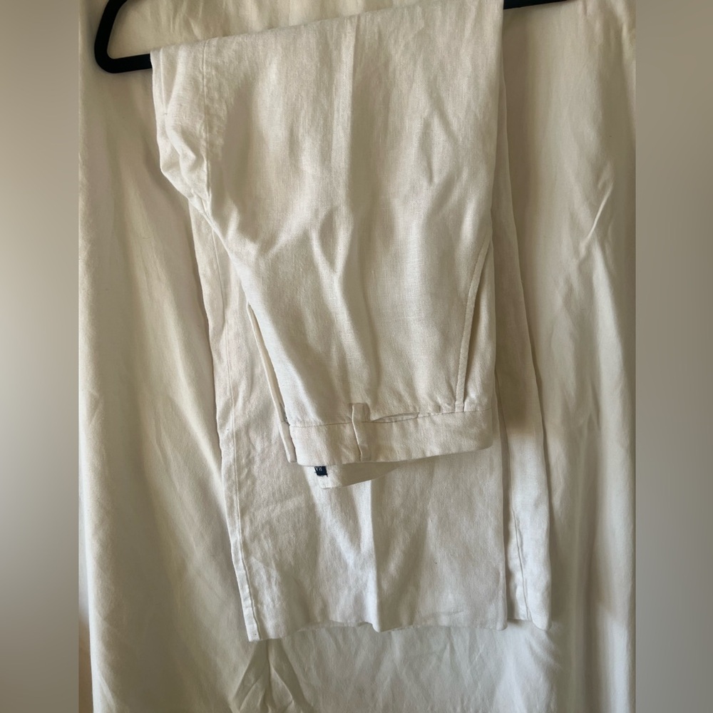 Linen white slacks